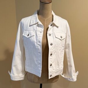 J. Crew White Denim Jacket
